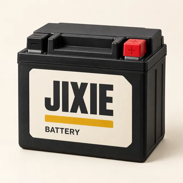 AI-generated JIXIE branding concept: JIXIE Motorcycle Battery